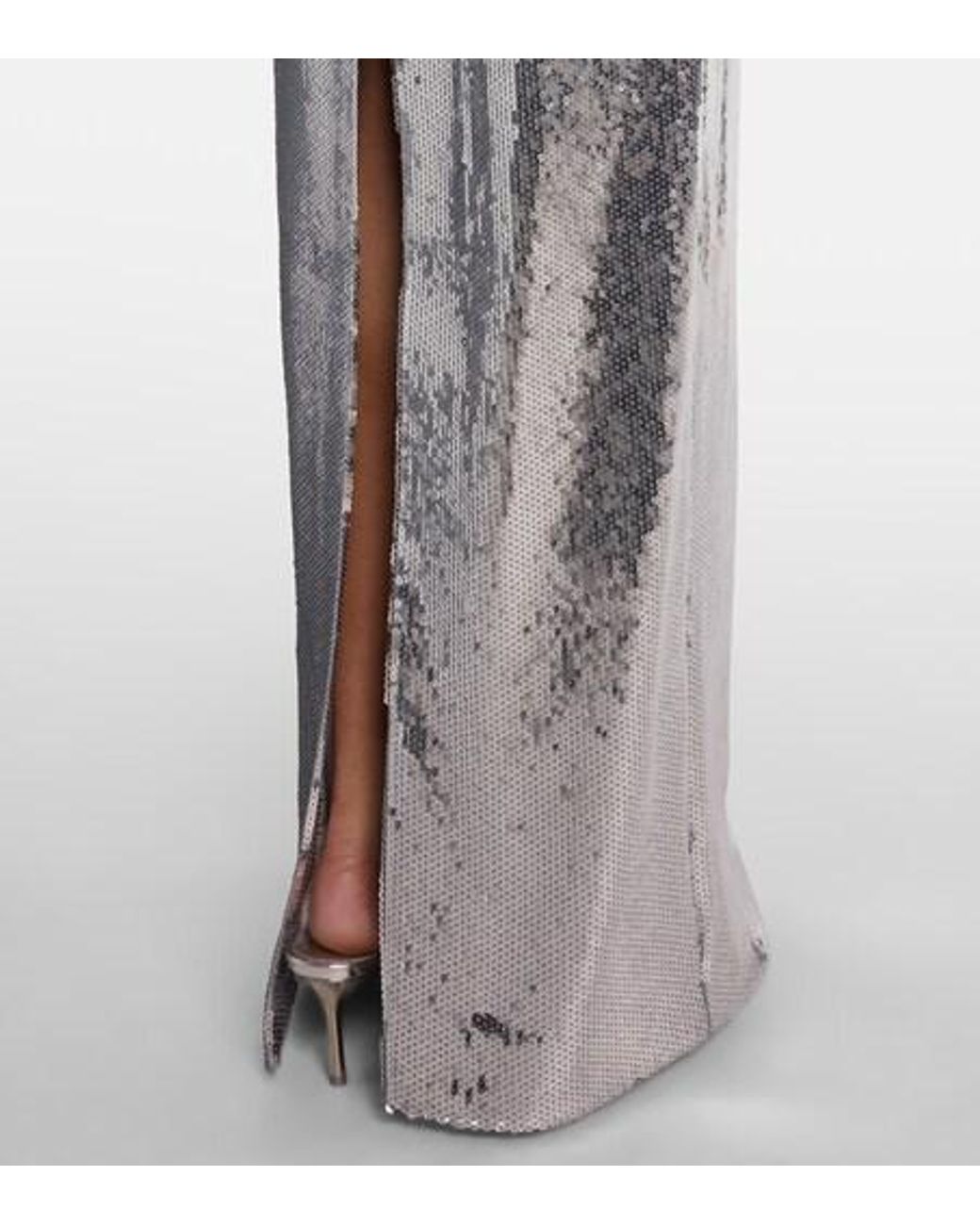 Rebecca Vallance White Sequined Gown