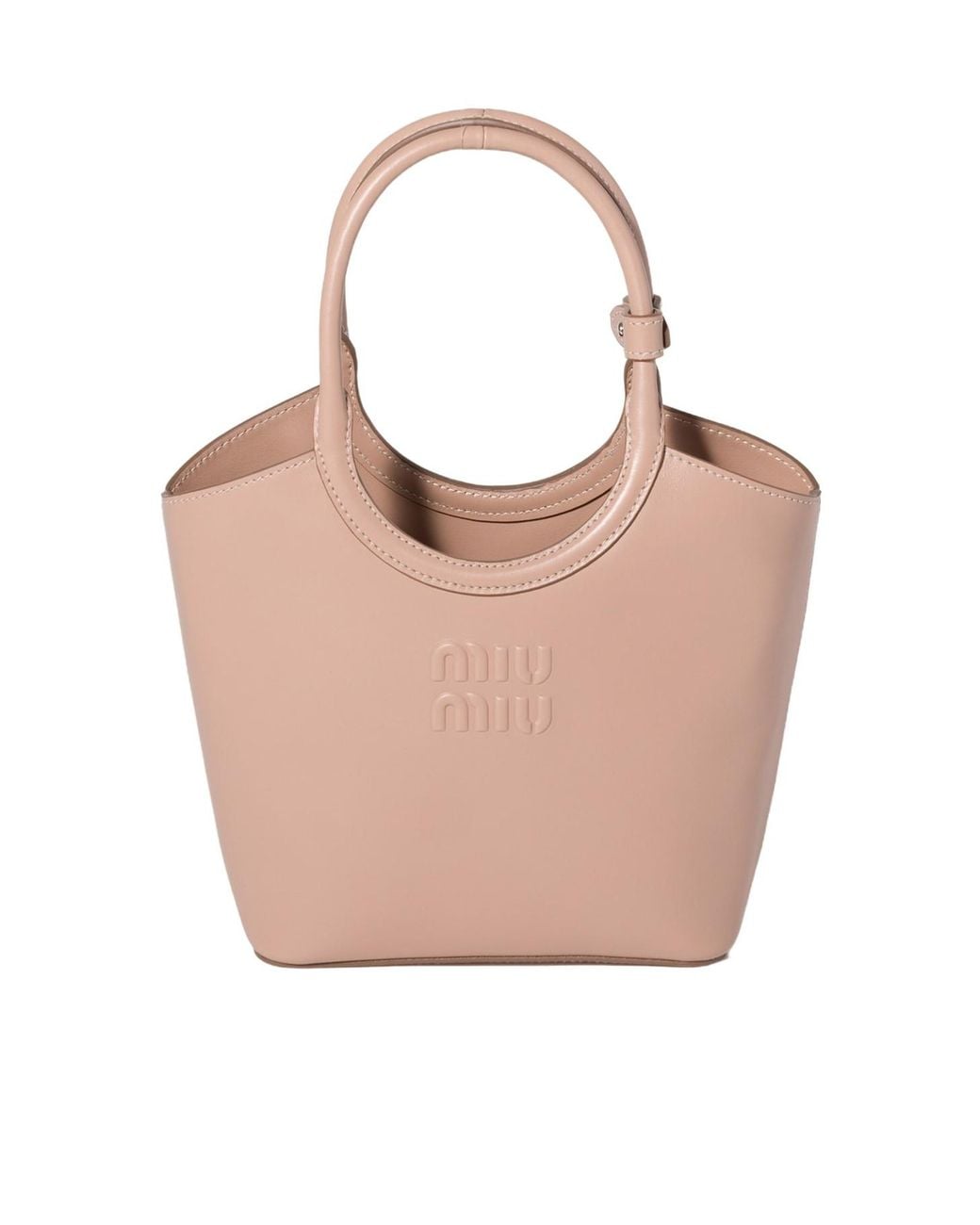 Miu Miu Natural Ivy Logo Tote Bag