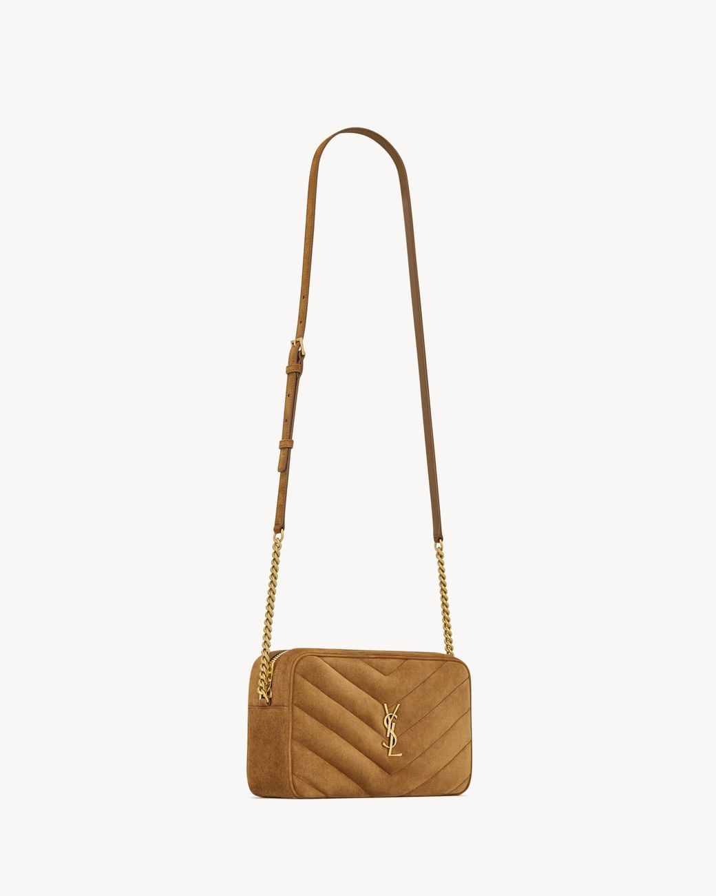 Saint Laurent White Quilted Chain Shoulder Bag