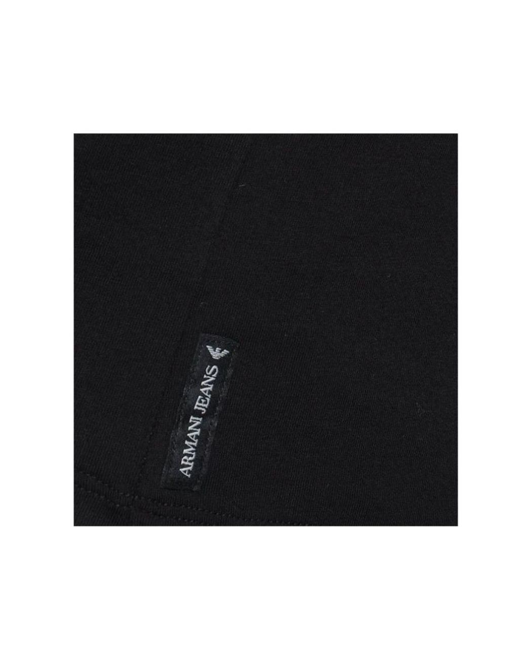 Armani Jeans Black Printed T-Shirt With Round Neck for men