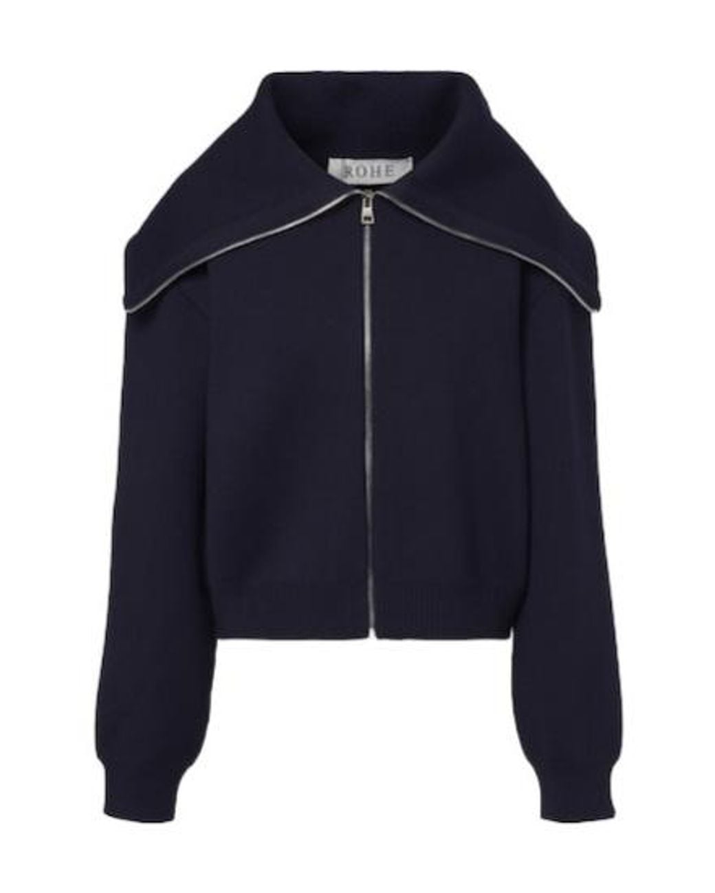 Rohe Blue Wool Zip-Up Cardigan