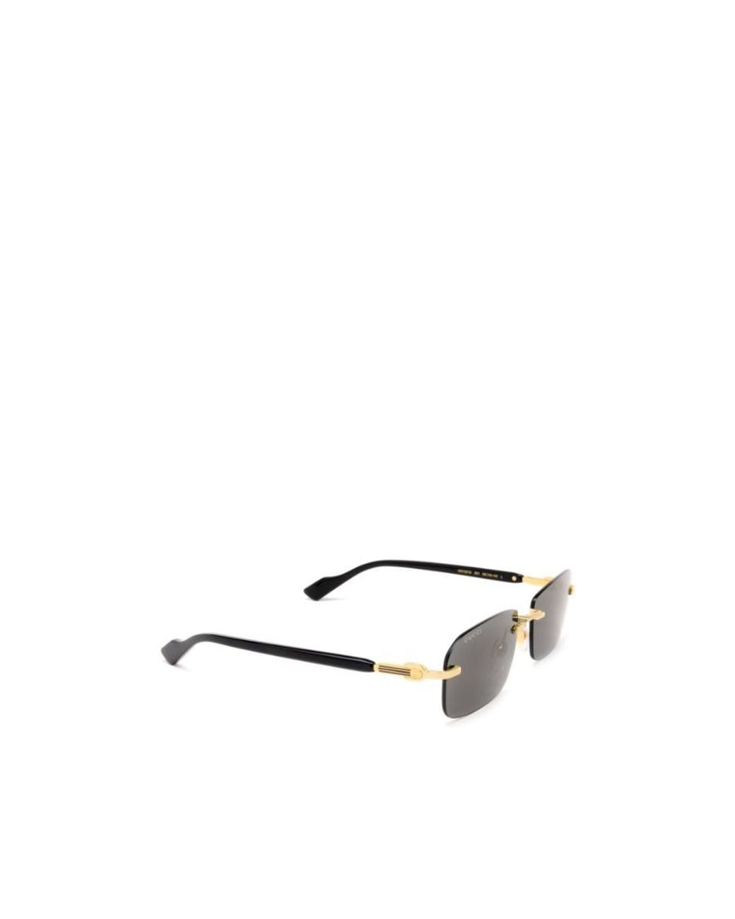 Gucci White Eyewear Rectangular Frame Sunglasses