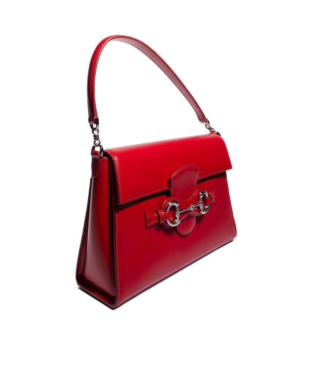 Gucci Red Horsebit Duomo Medium Top Handle Bag