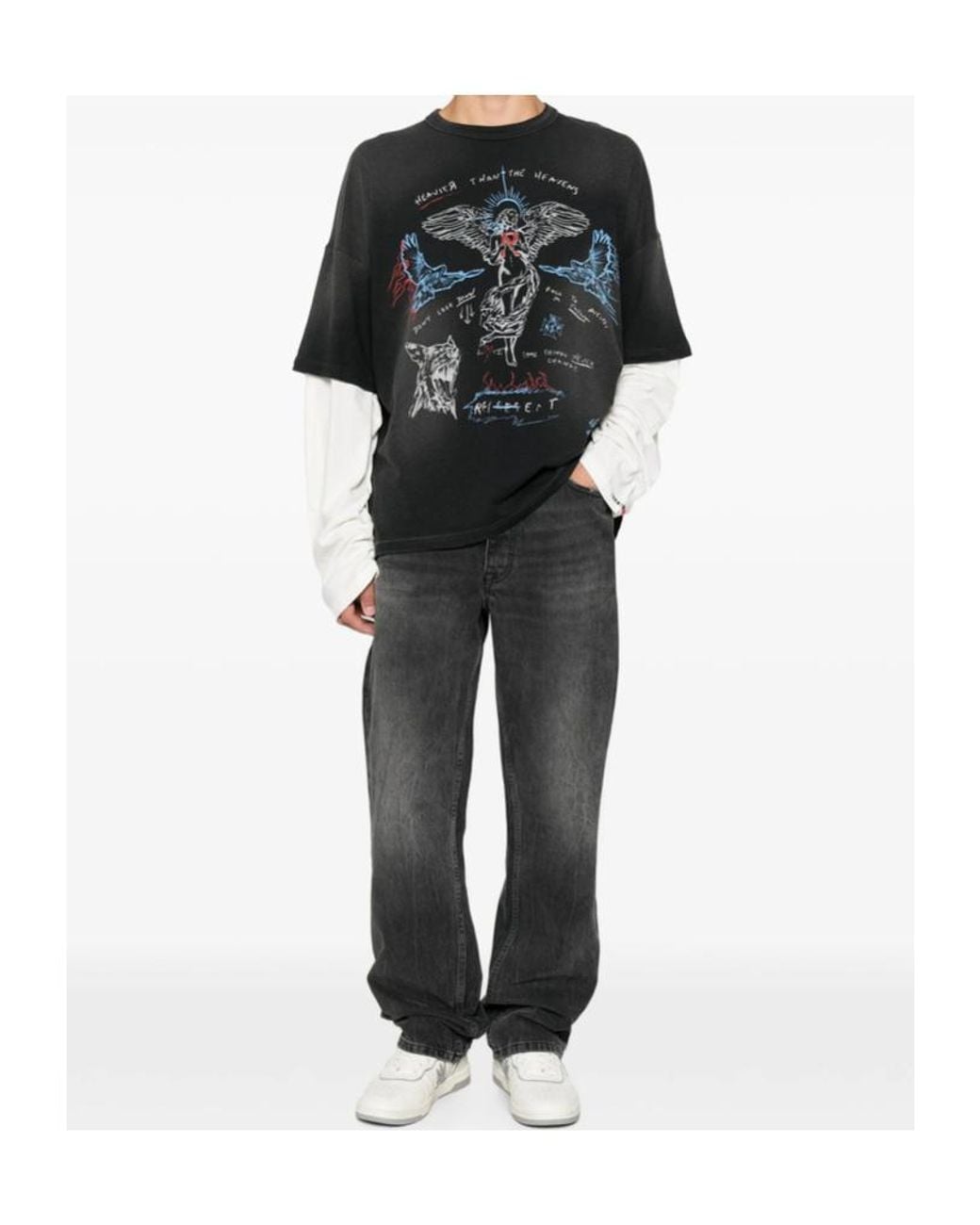 Represent Blue Straight-Leg Jeans for men