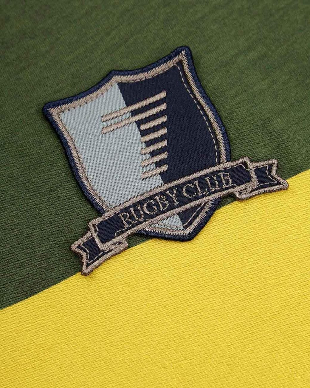 EA7 Yellow Logo Patch Polo Shirt for men