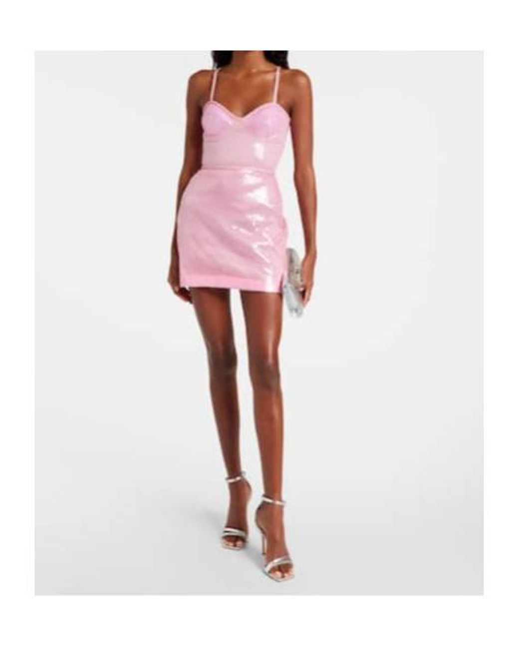 David Koma Pink Sequined Minidress