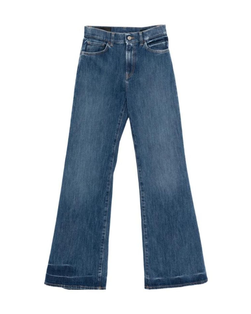 Dondup Blue Amber Wide-Leg Jeans