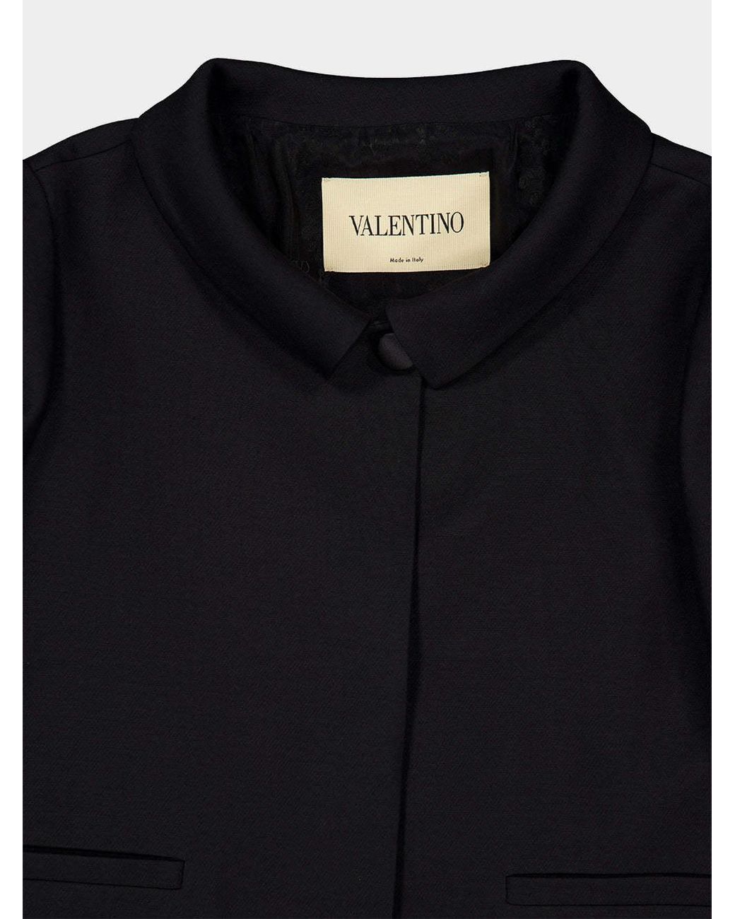 Valentino Black Button Detailed Long-Sleeved Jacket