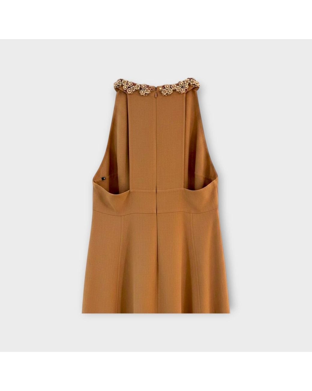 Valentino Brown Sleeveless Dress