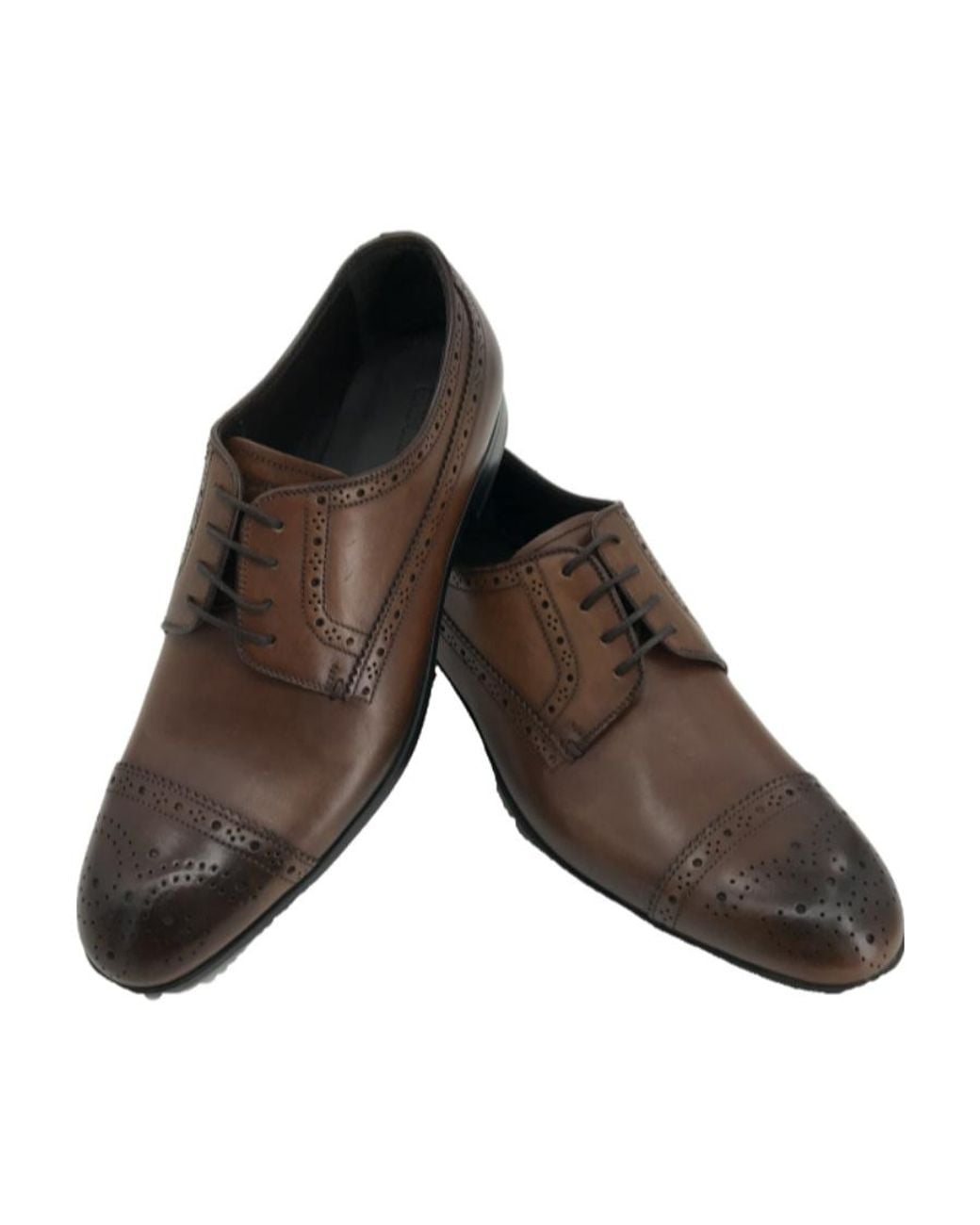 Emporio Armani Brown Logo Business Casual Shoes for men
