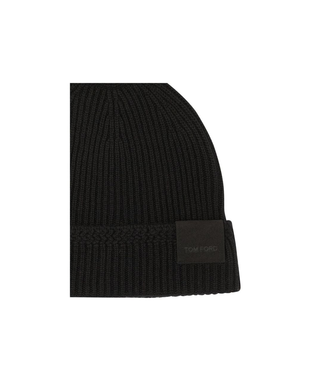 Tom Ford Black Knitted Beanie for men