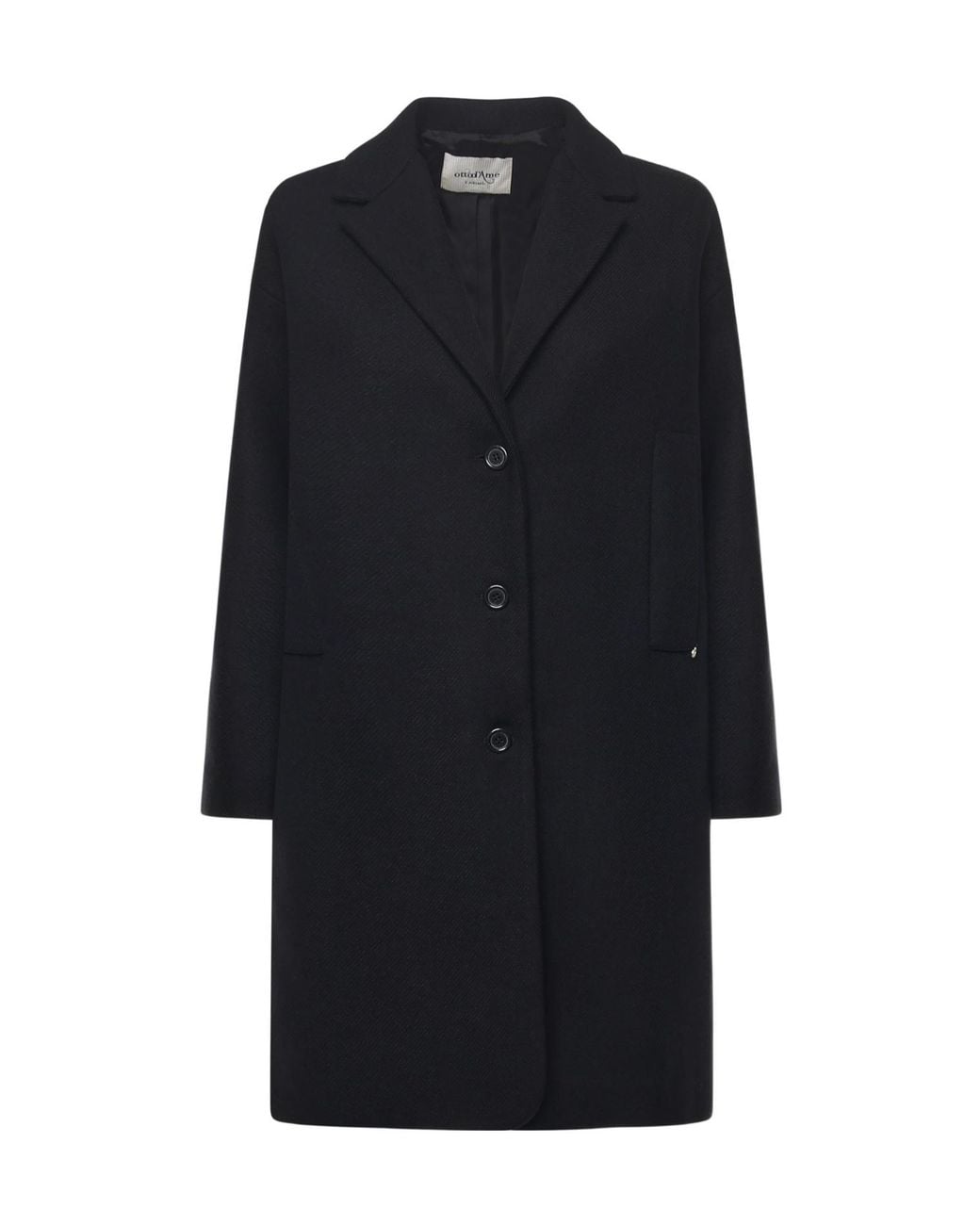 Ottod'Ame Black Ottod'Ame Oversized Lapel Coat