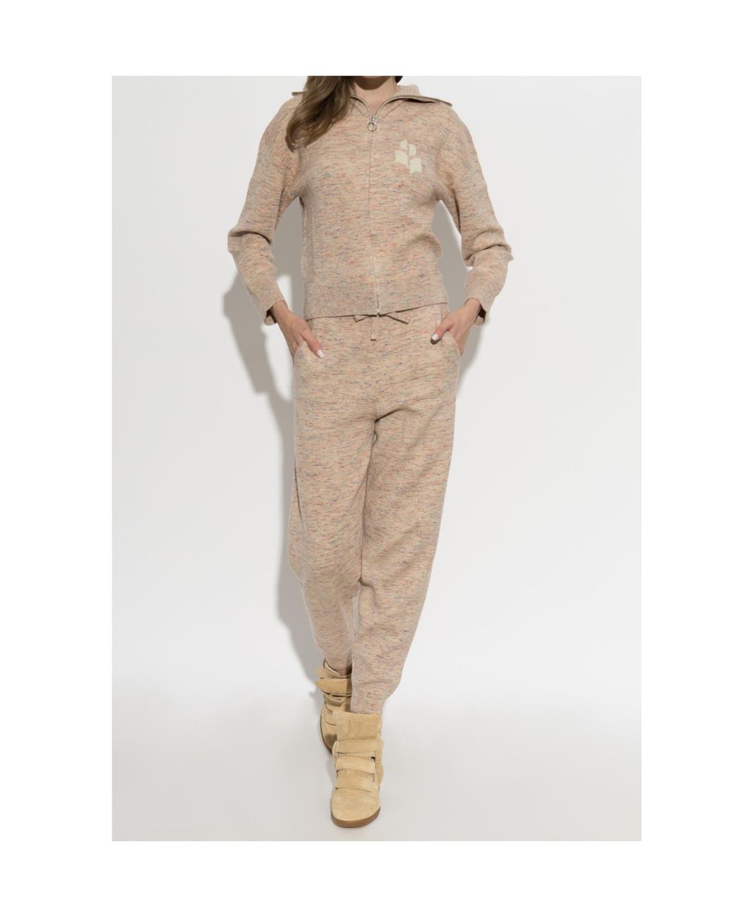 Isabel Marant Natural Isabel Marant Étoile Koxy Zip High-Neck Knitted Sweater