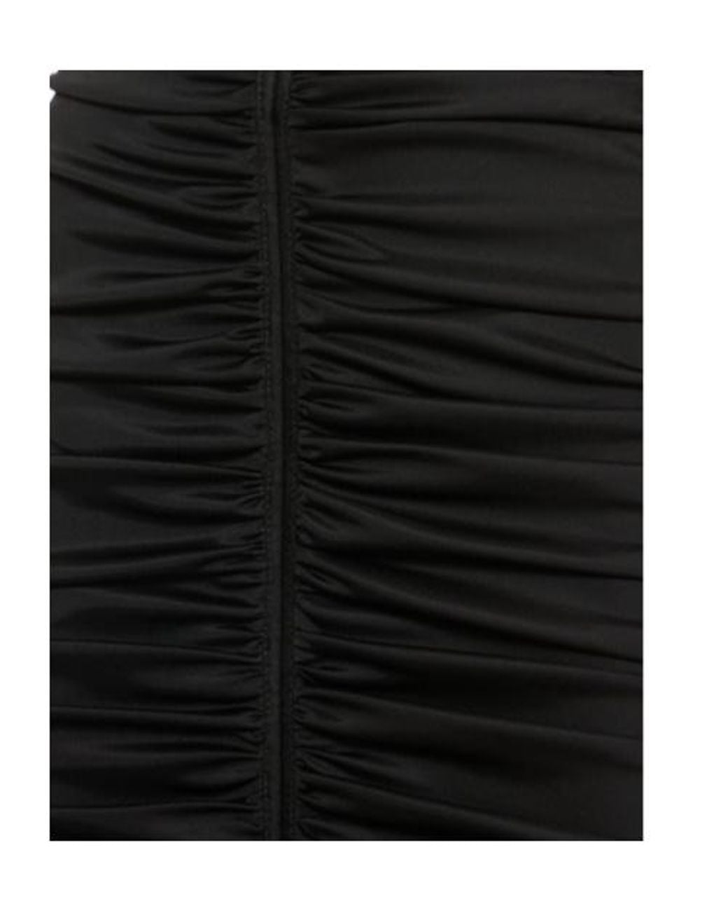 Blumarine Black Jersey Chiffon Draped Midi Skirt