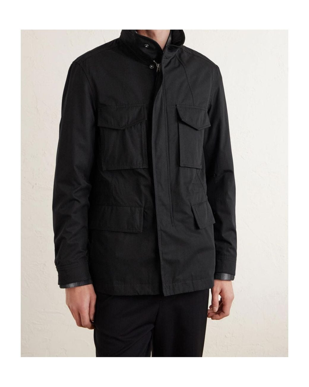 Tom Ford Black Band-Collar Jacket for men