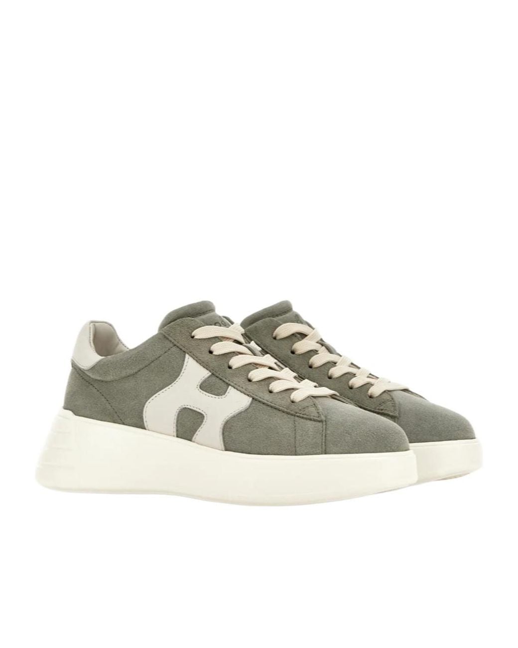 Hogan Gray Rebel Suede Sneakers