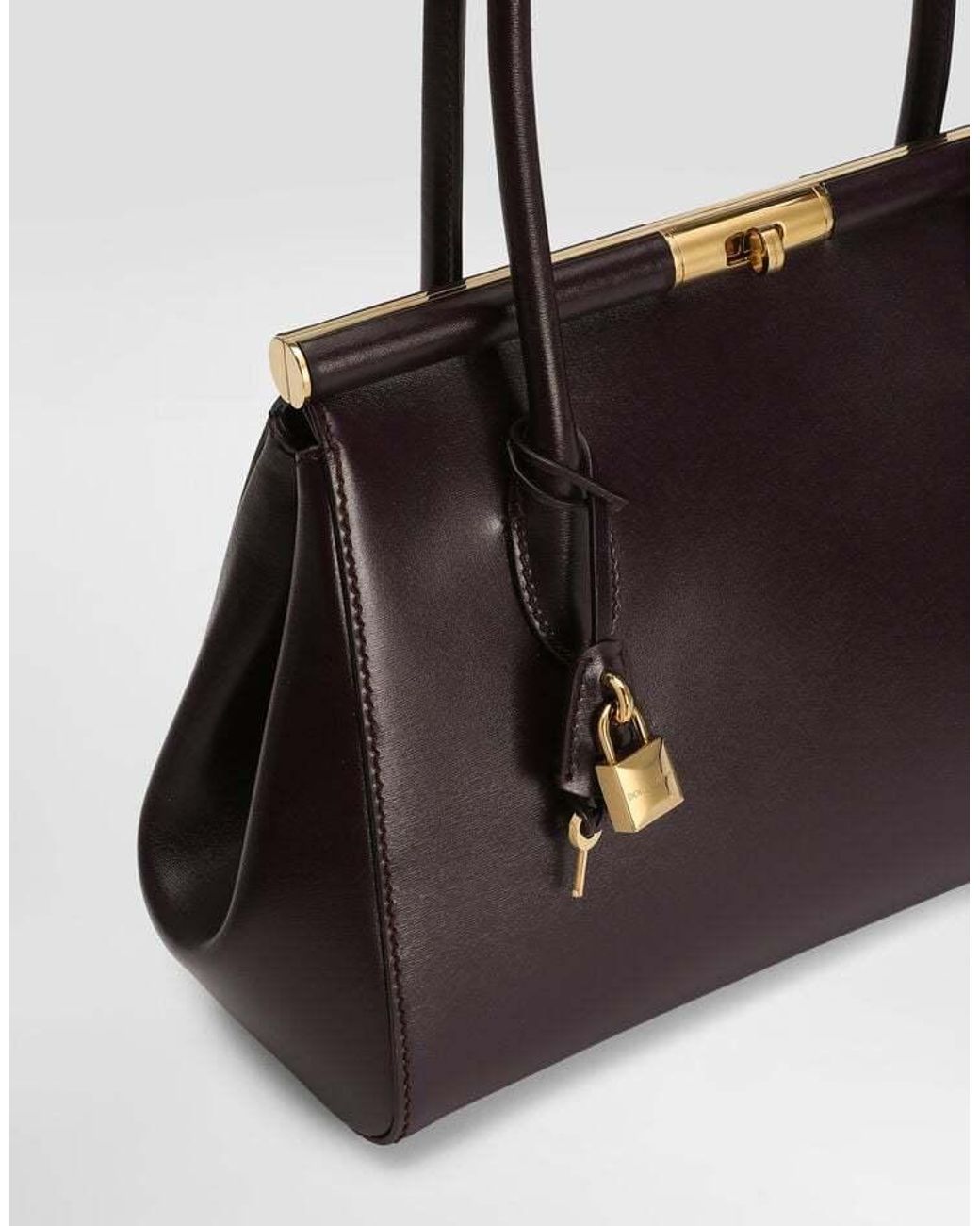 Dolce & Gabbana Black Marlene Turn-Lock Fastened Handbag