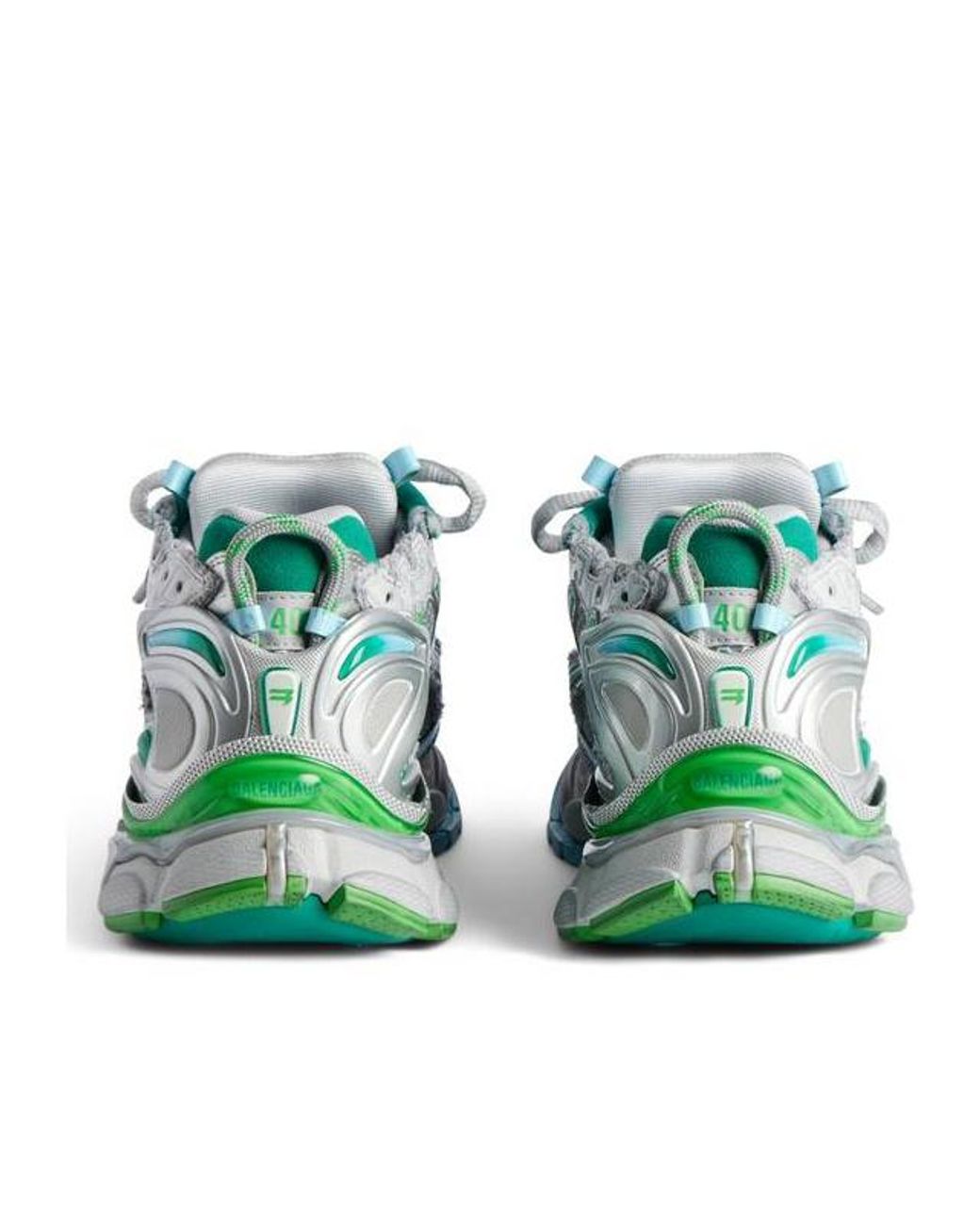 Balenciaga Green Runner Lace-Up Sneakers for men