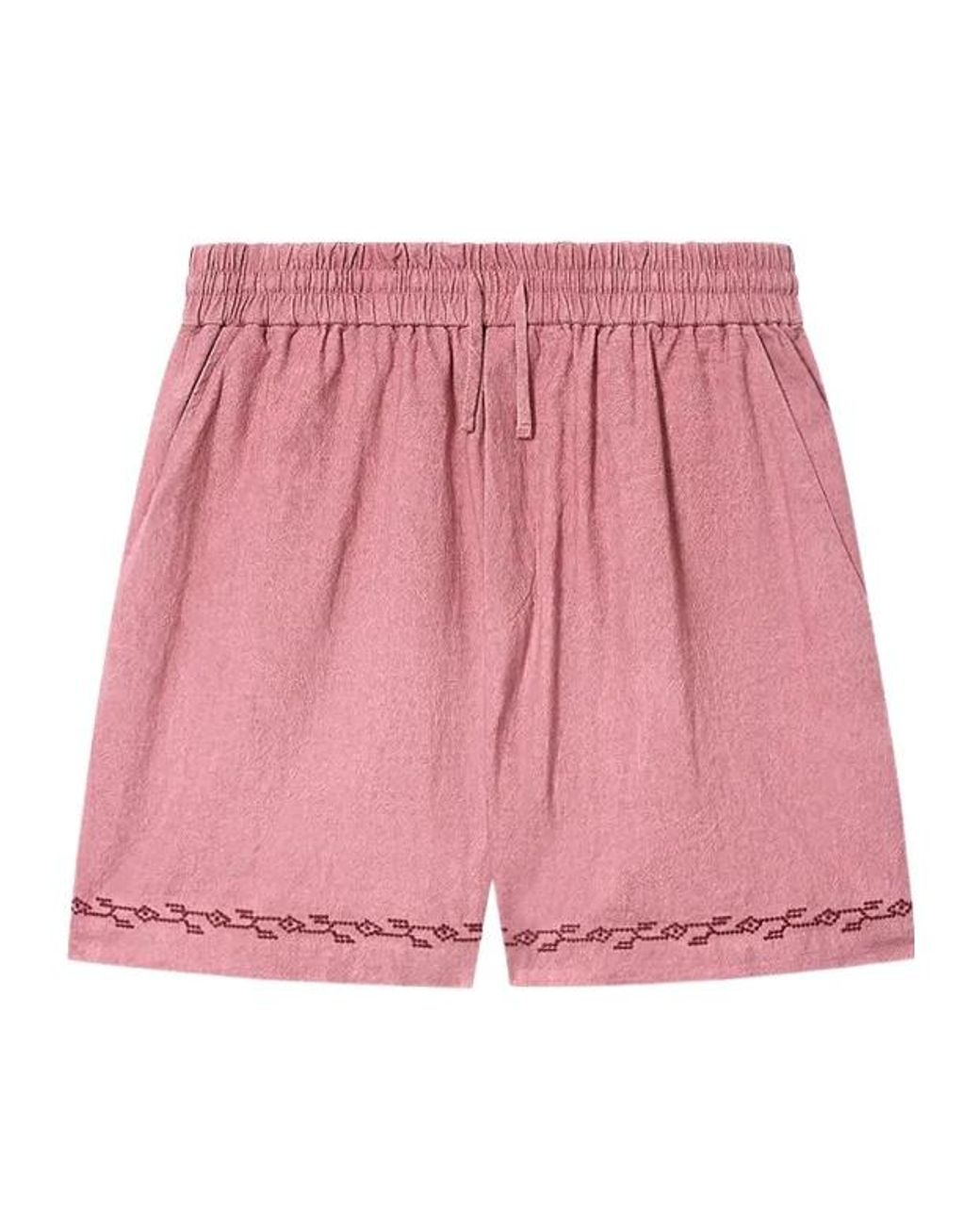 Isabel Marant Pink Zilan Embroidered Shorts for men