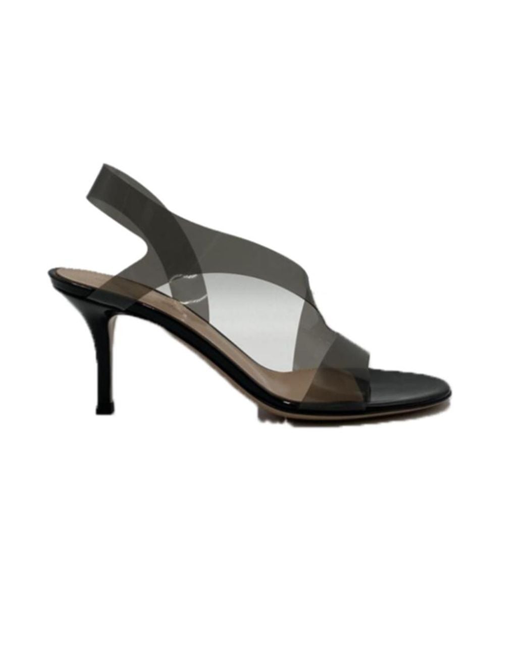 Gianvito Rossi Black Metropolis Singback Open Toe Sandals