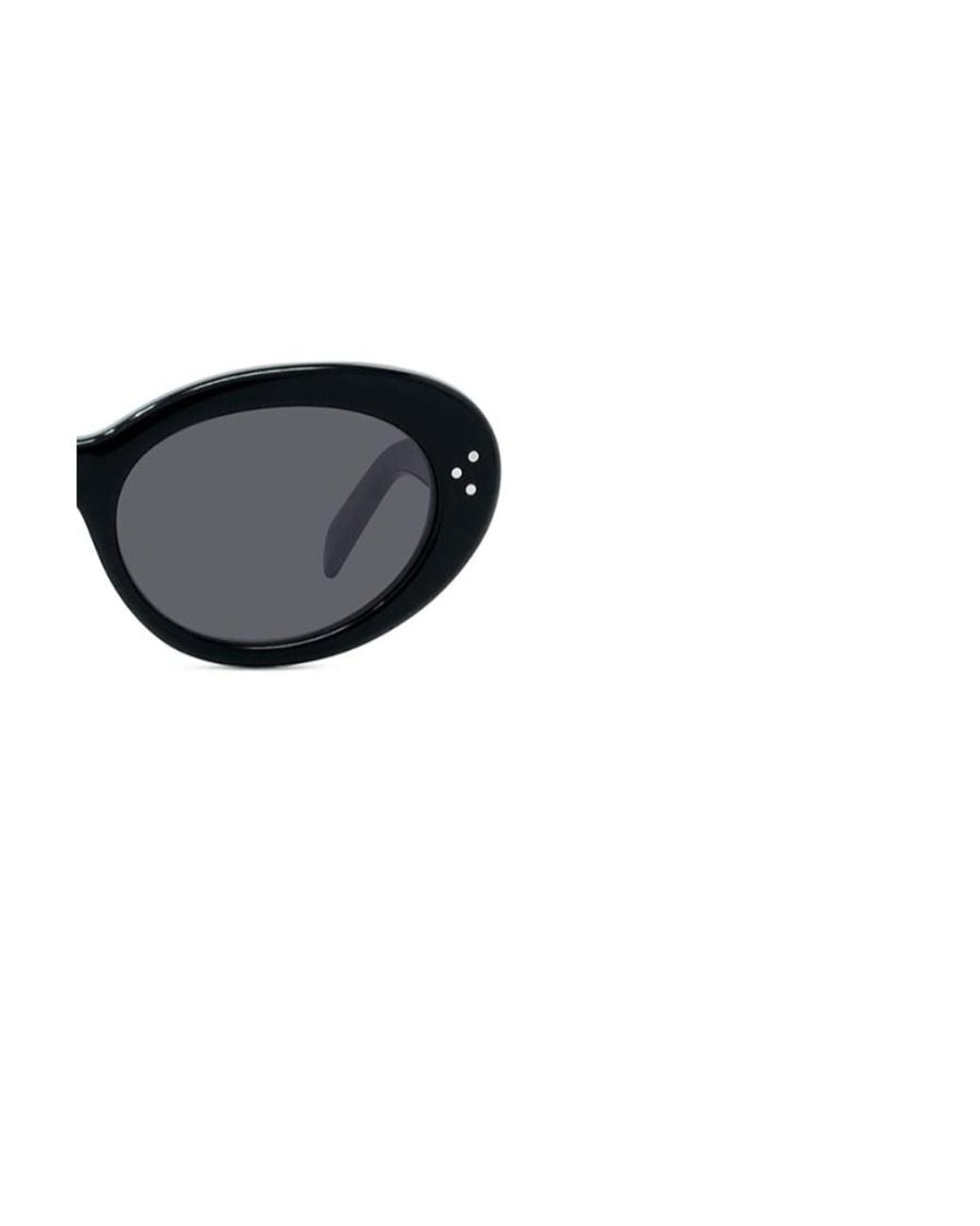 Céline White Oval-Frame Tinted Sunglasses