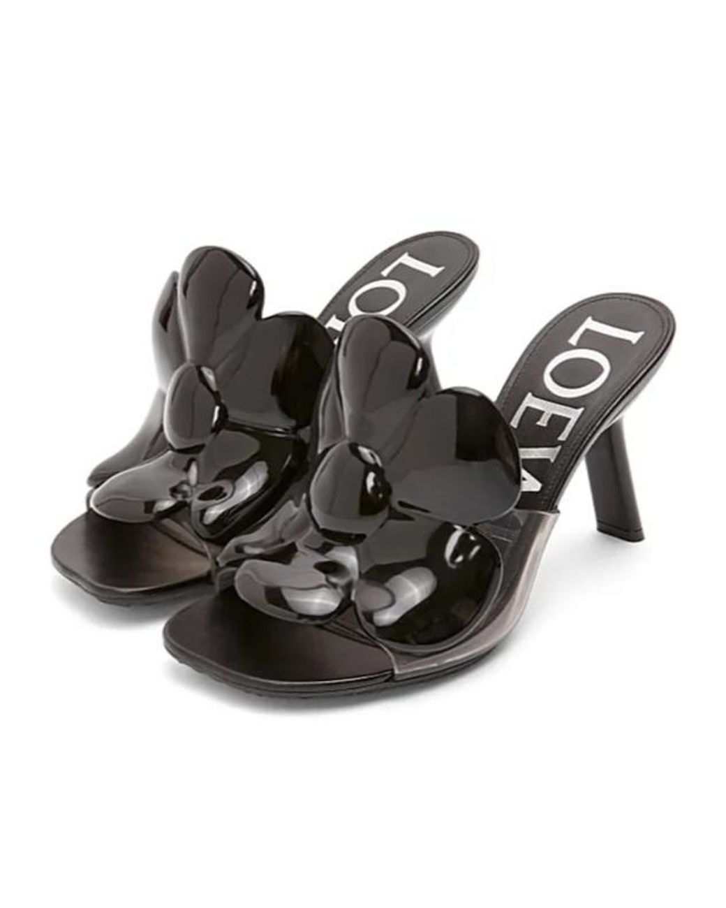 Loewe Black Petal Flower Sandal