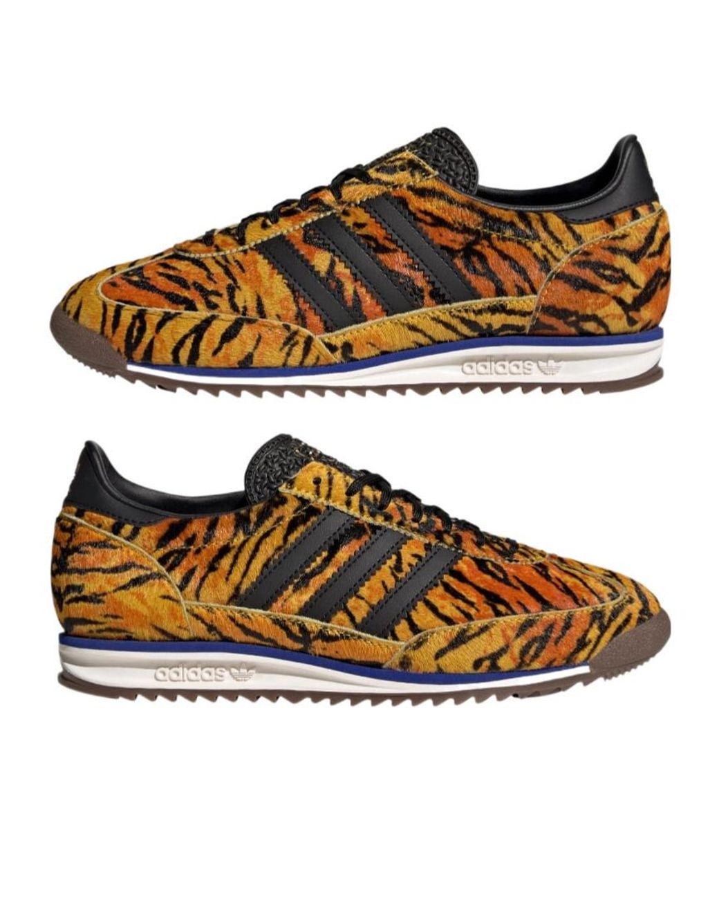 Adidas Originals Brown Sl 72 Og Patterned Low-Top Sneakers