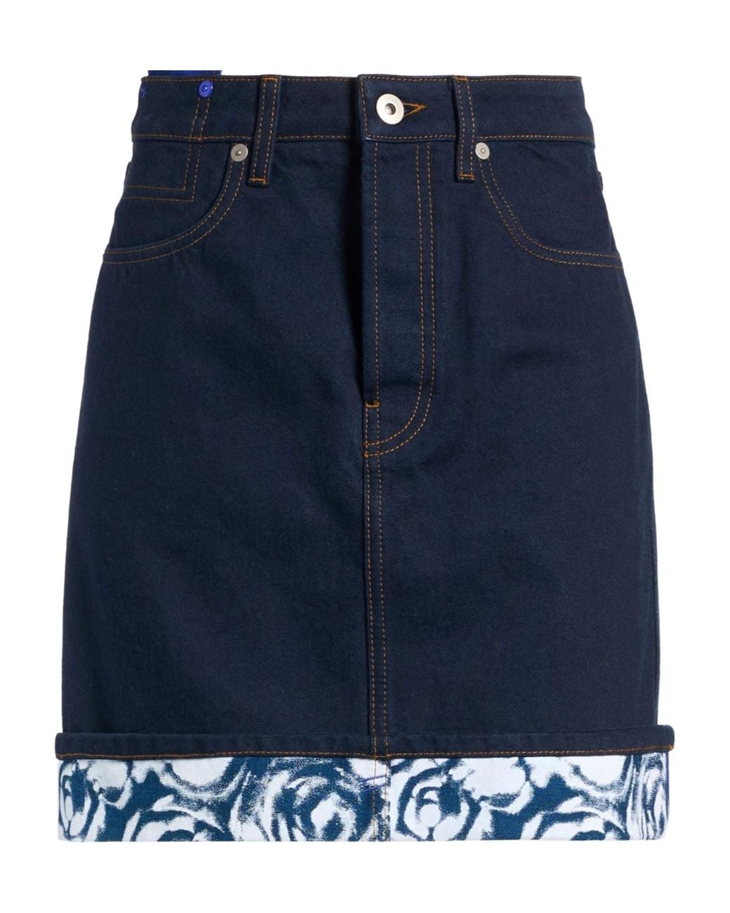 Burberry Blue Denim A-Line Skirt