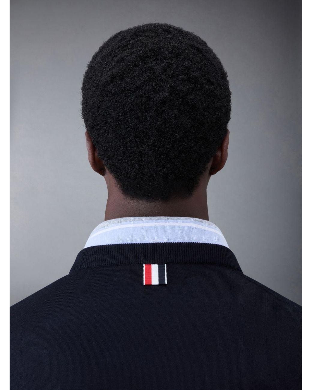 Thom Browne Blue Rwb Stripe Detailed Crewneck Jumper for men