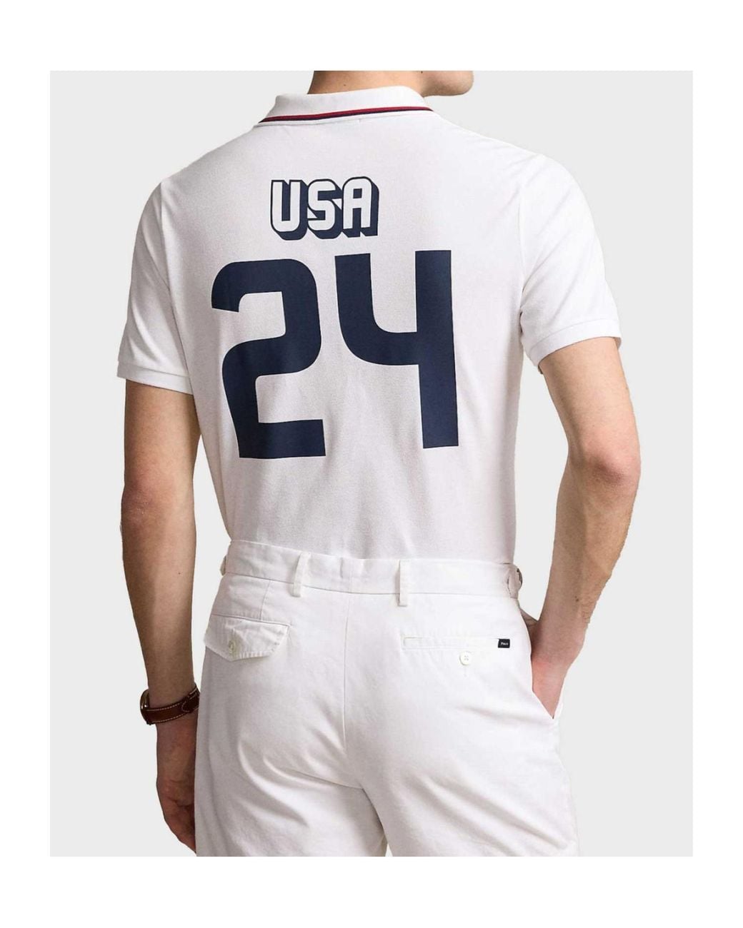 Polo Ralph Lauren Usa 24 Polo Shirt in White for Men | Lyst UK