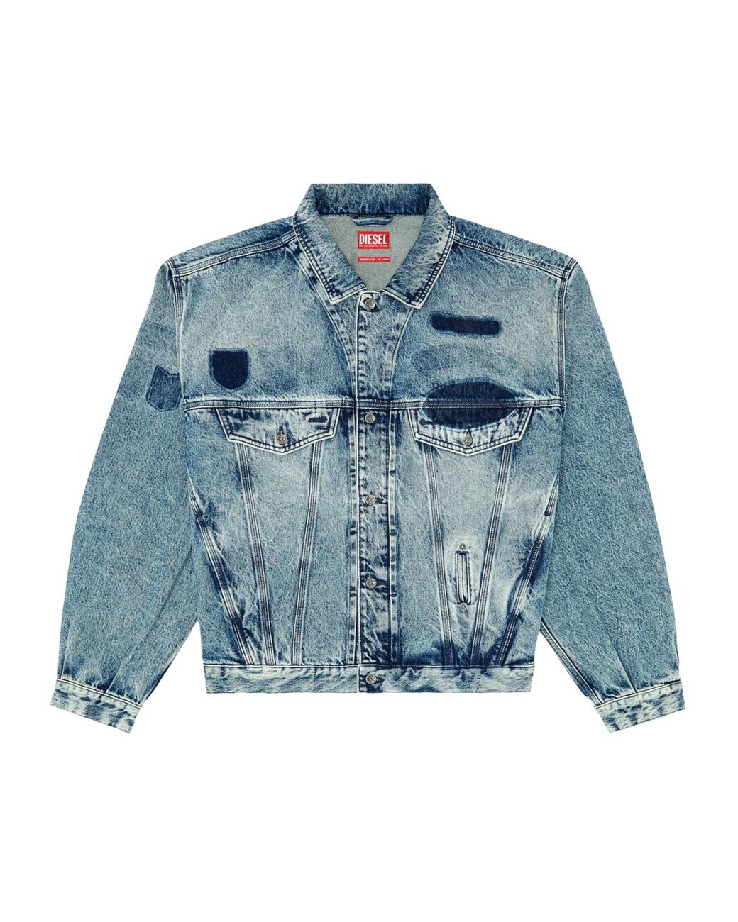DIESEL Blue D-Denver-S2 Buttoned Denim Jacket for men