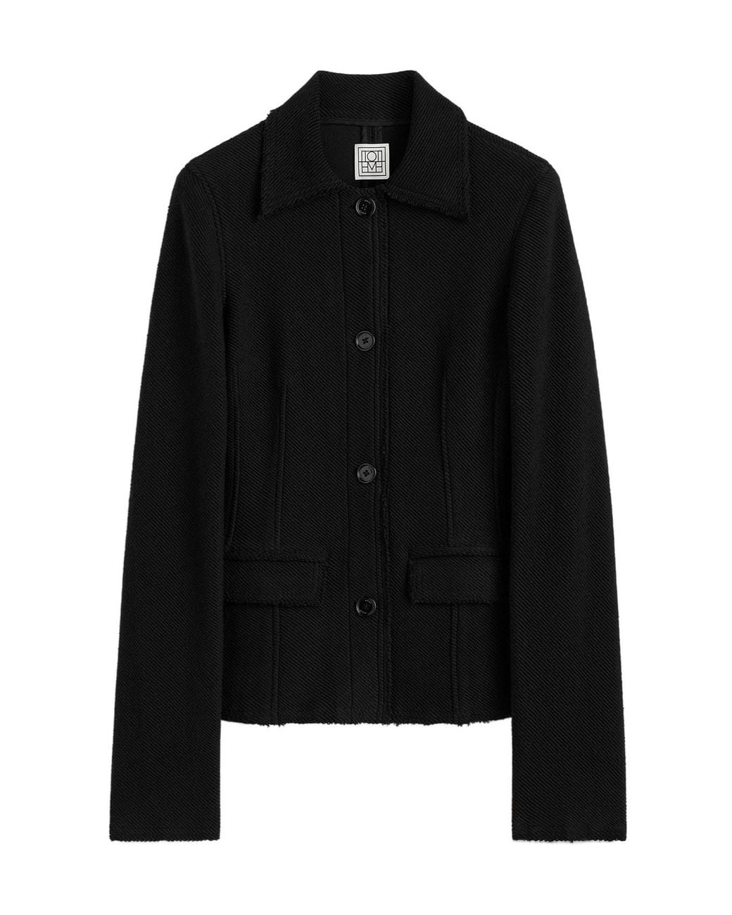 Totême Black Raw Hem Jacket