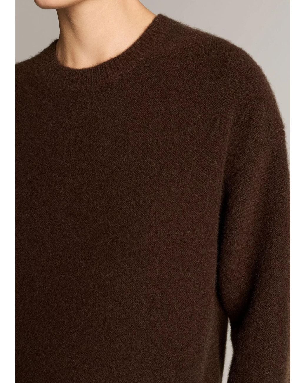 Vince Brown Plush Cashmere Crew Neck Sweater