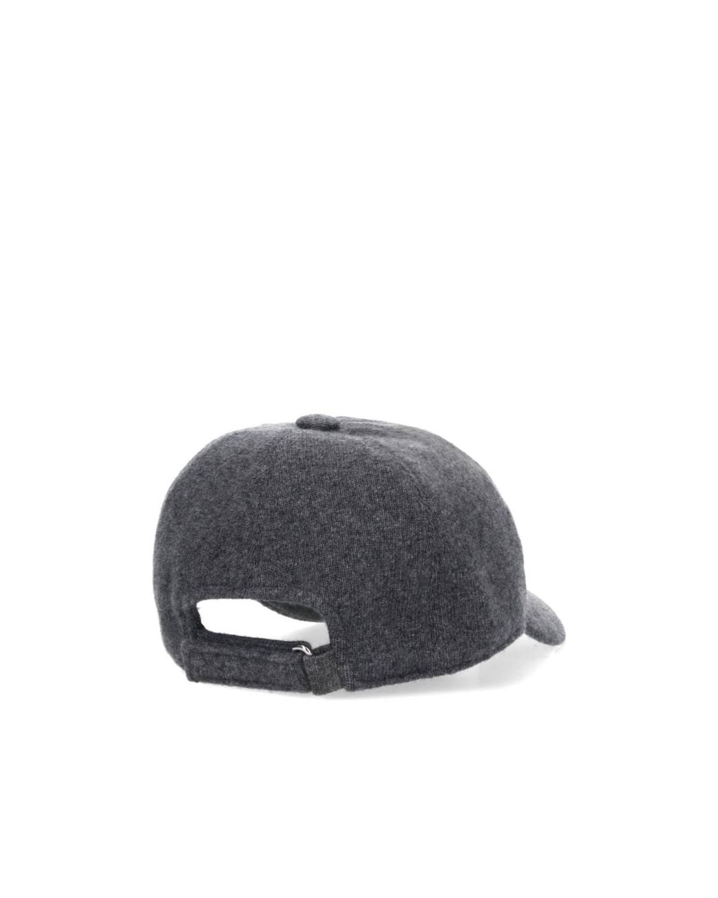 Borsalino Gray Logo-Lettering Curved Peak Baseball Cap for men