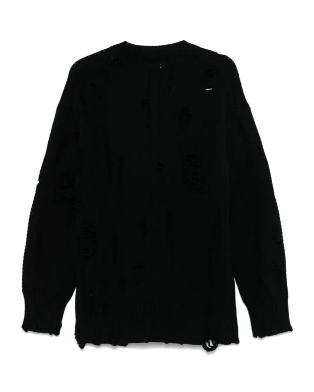 Junya Watanabe Black Distressed Jumper