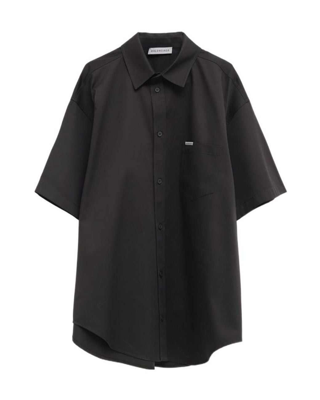Balenciaga Black Chest Pocket Short-Sleeved Shirt for men