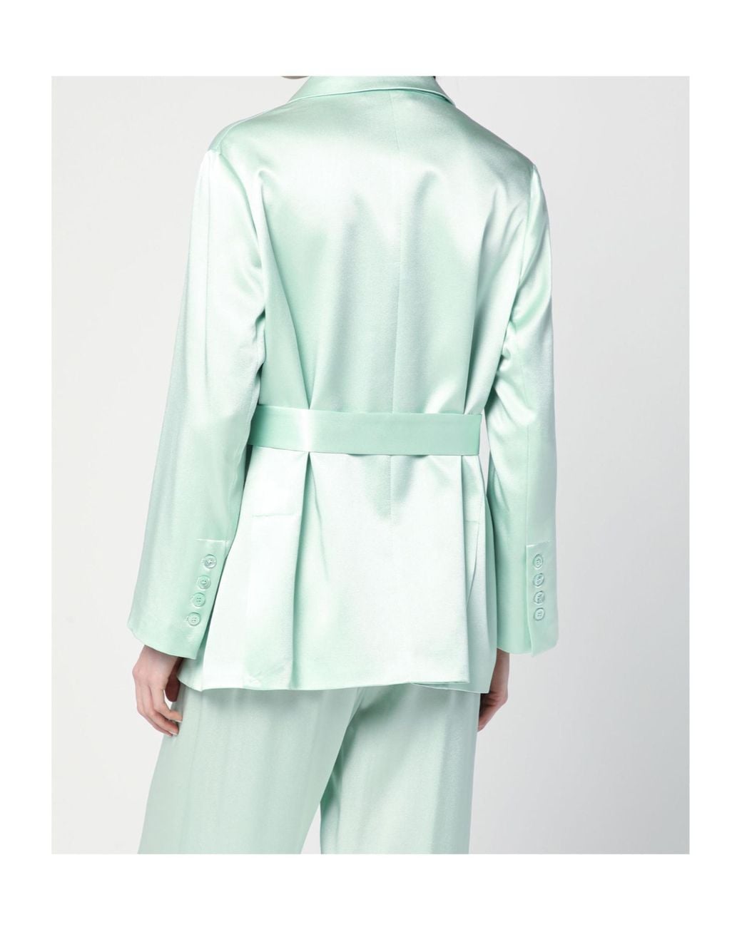 Semicouture Green Single-Breasted Blazer