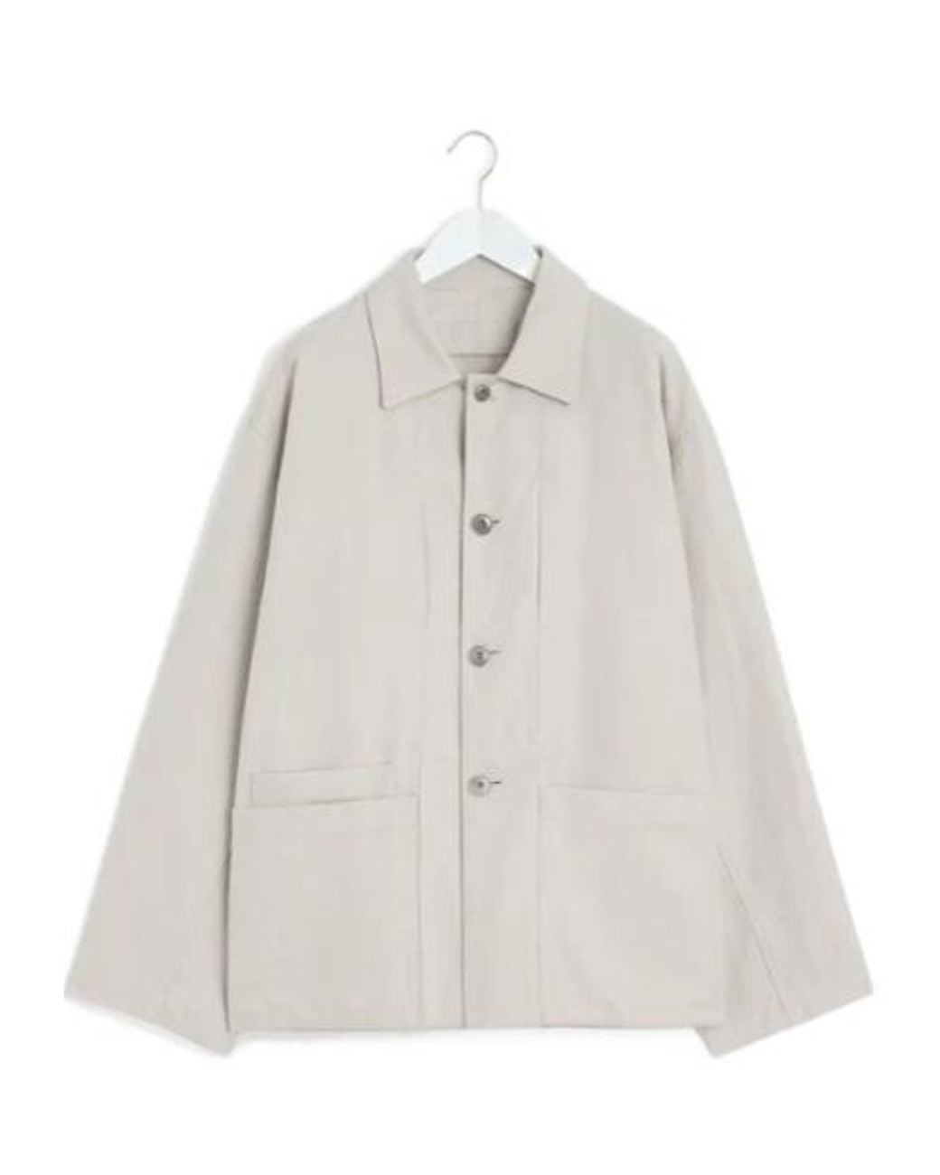 Lemaire Boxy Sb Workwear Jacket in White for Men | Lyst
