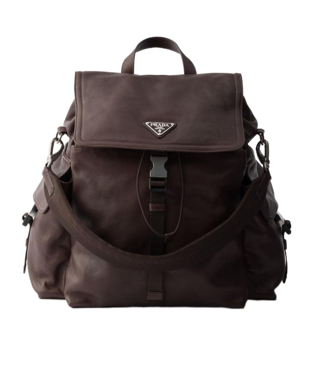 Prada Black Explore Leather Backpack for men