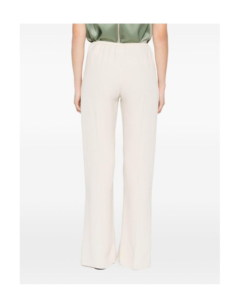 Forte_forte White Elasticated Trousers