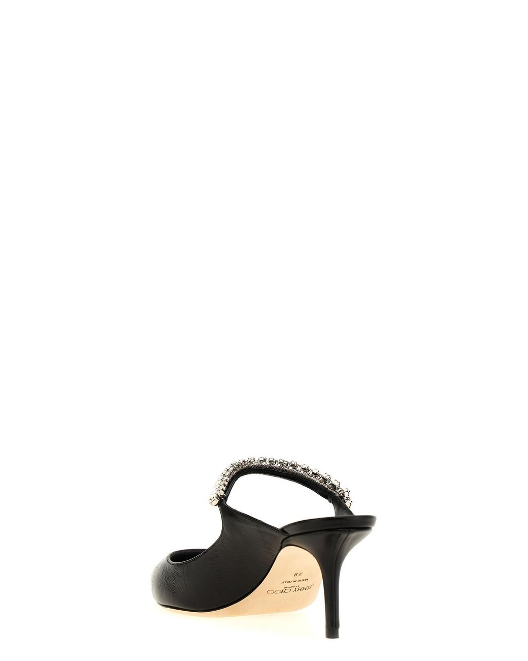 Jimmy Choo Black Bing 65 Embellished Pointed-Toe Mules