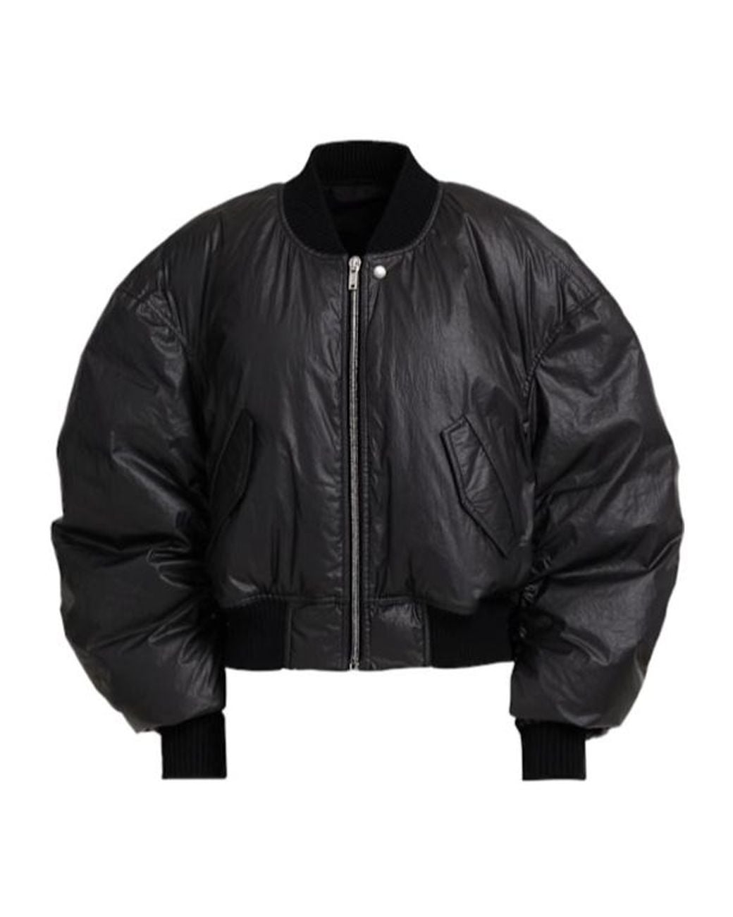 Rick Owens Black Cal Down Bomber Jacket