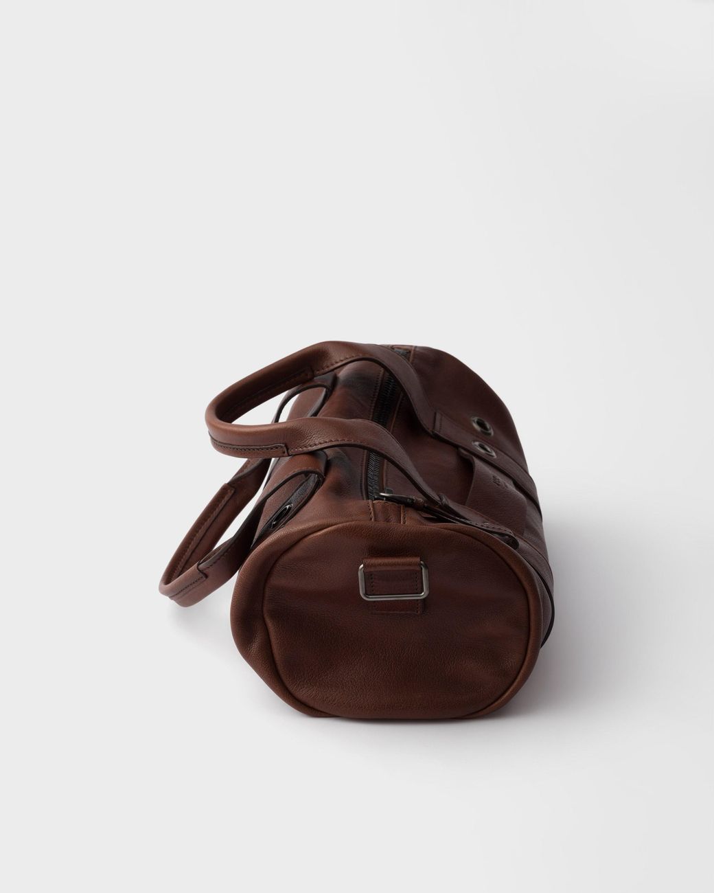 Prada Brown Route Large Leather Top-Handle Bag