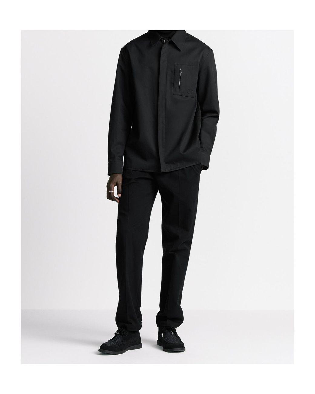 Dior Black Straight-Leg Elasticated Waist Pants for men