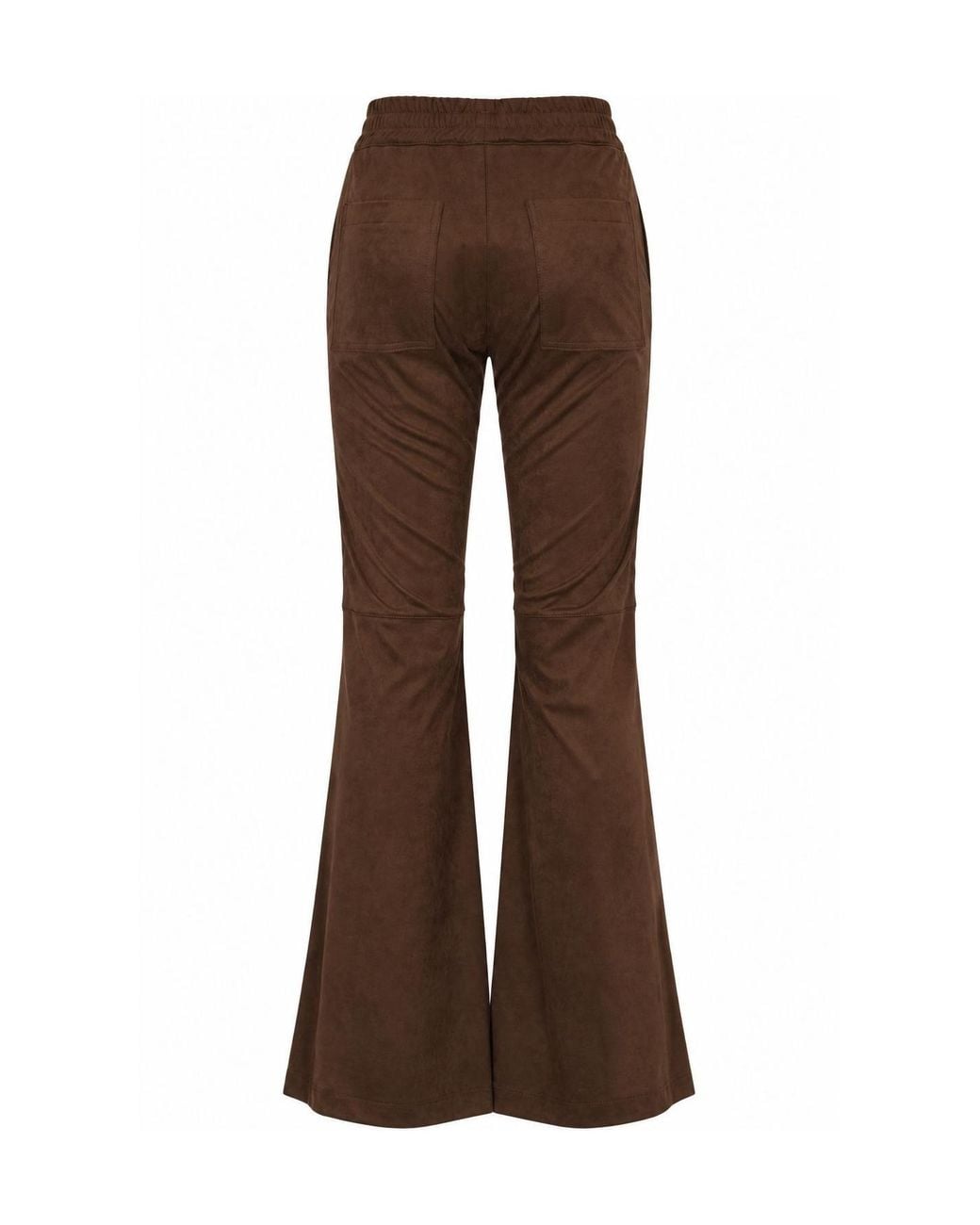 D.exterior Brown Flared Pull-On Pants
