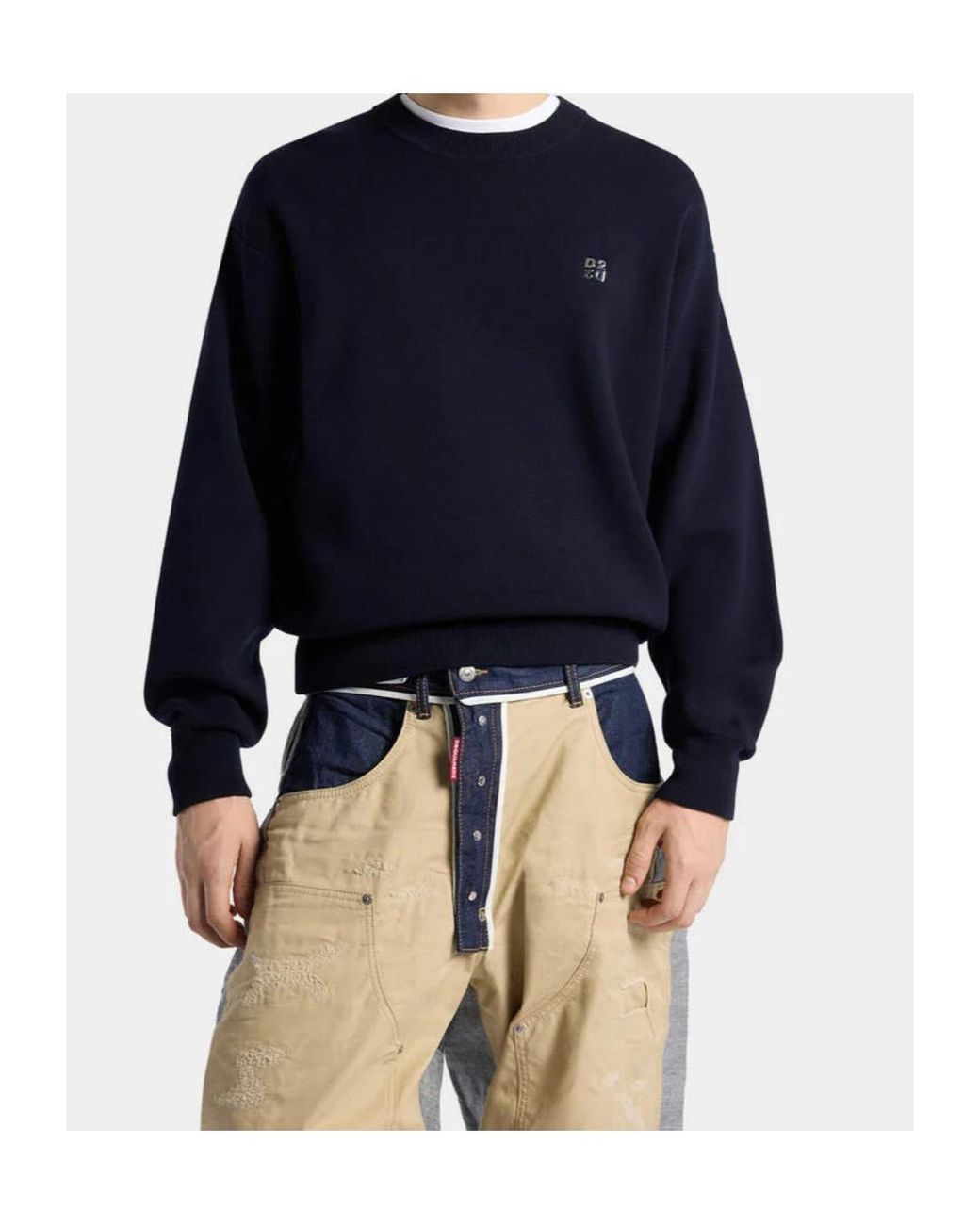 DSquared² Blue Logo Patch Sweatshirt for men
