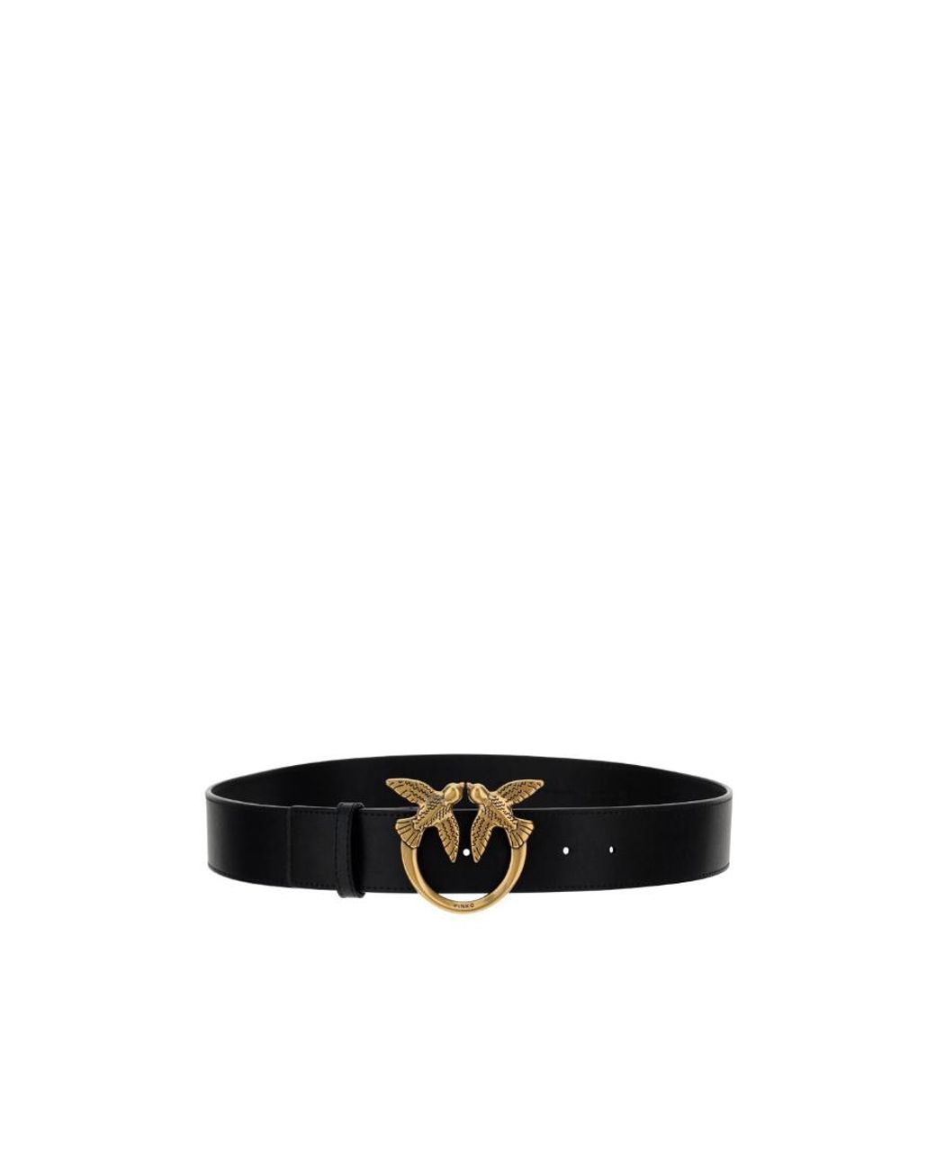 Pinko Black Logo Belt