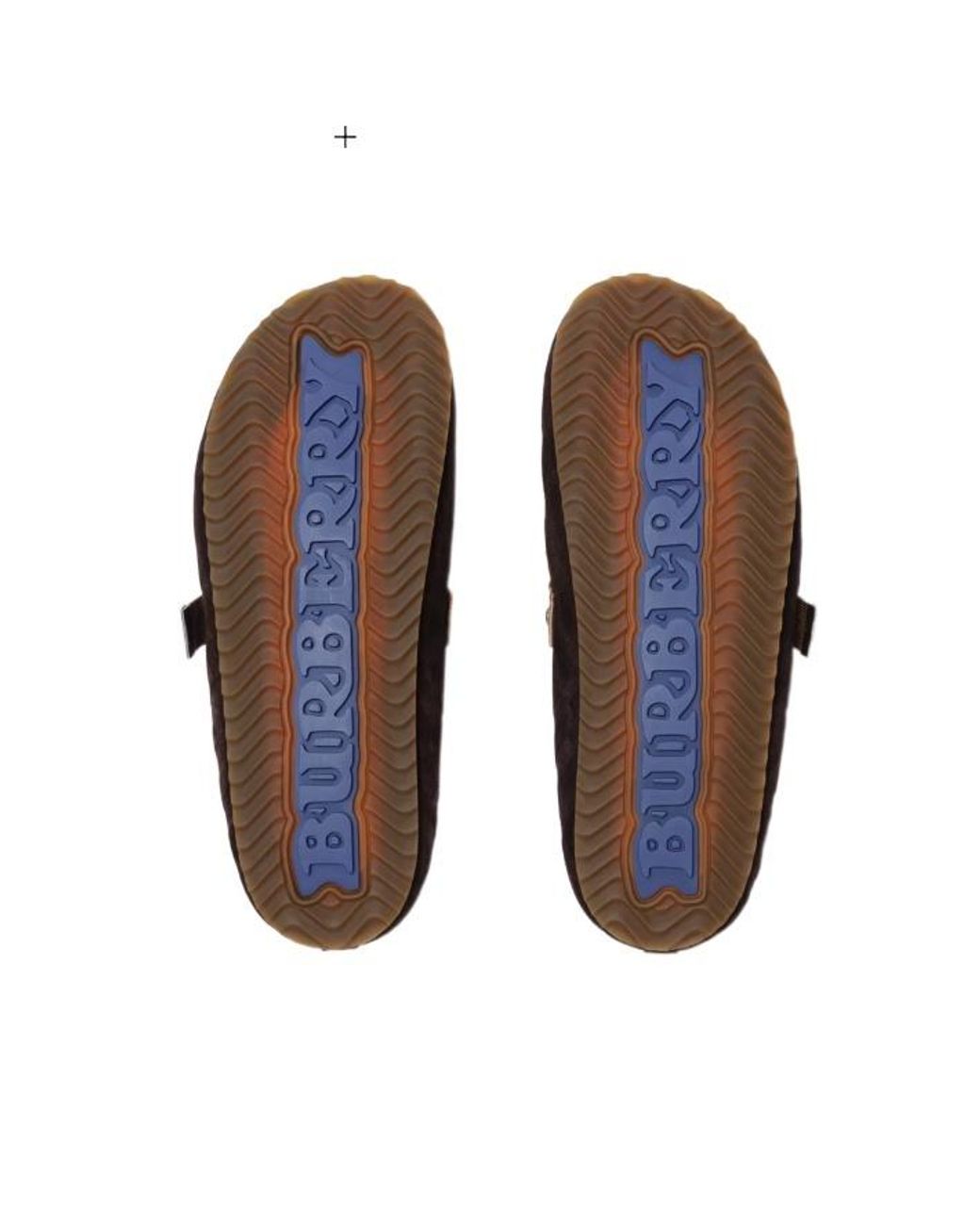Burberry Brown Checked Buckle Mules for men