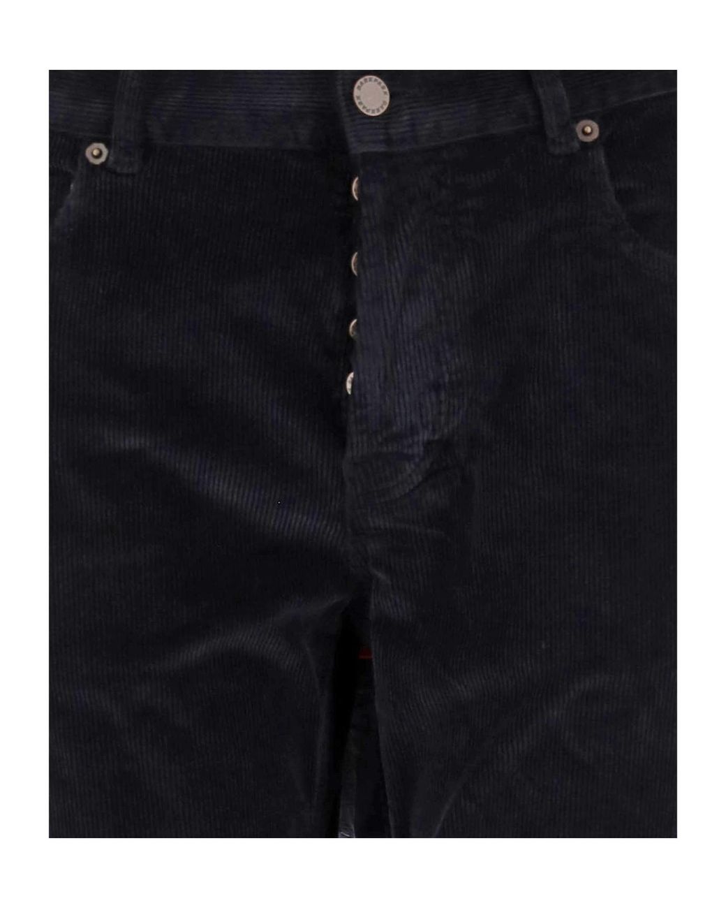 DARKPARK Black Ring-Hem Corduroy Pants