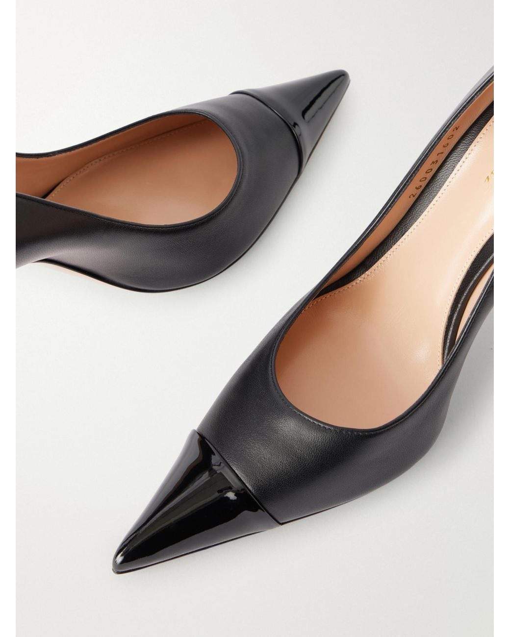 Gianvito Rossi Multicolor Patent-Trimmed Leather Pumps